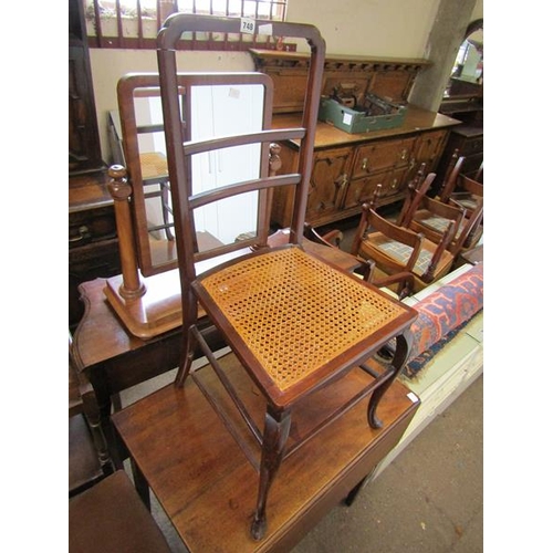 748 - CANE SEATED BEDROOM CHAIR