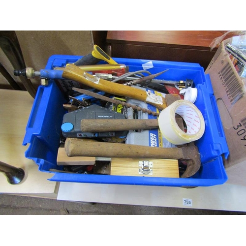 754 - TWO BOXES OF HAND TOOLS