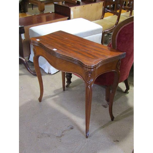 838 - VICTORIAN FOLD OVER CARD TABLE