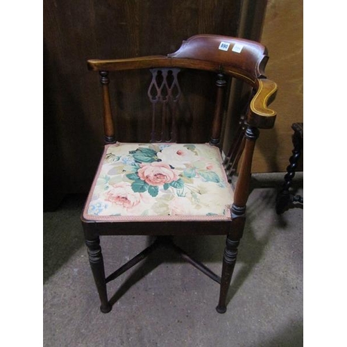 890 - EDWARDIAN CORNER CHAIR