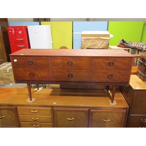 894 - TEAK SIX DRAWER CHEST