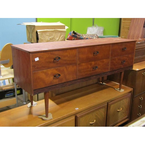 894 - TEAK SIX DRAWER CHEST