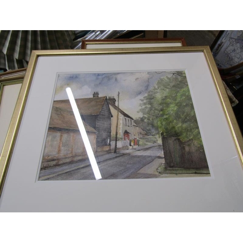 413 - QTY OF FRAMED WATERCOLOUR - RURAL COASTAL SCENES