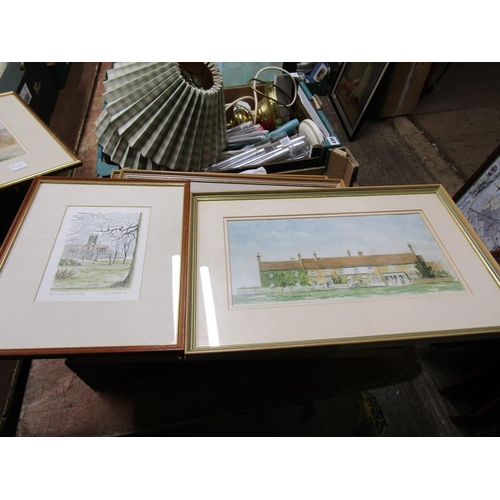 413 - QTY OF FRAMED WATERCOLOUR - RURAL COASTAL SCENES