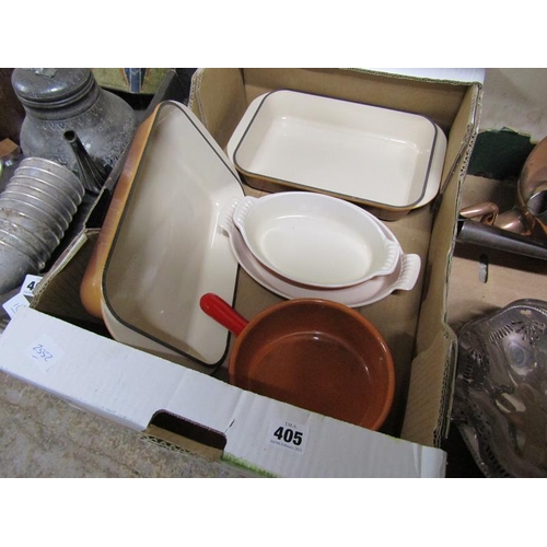 405 - BOX OF OVENWARES