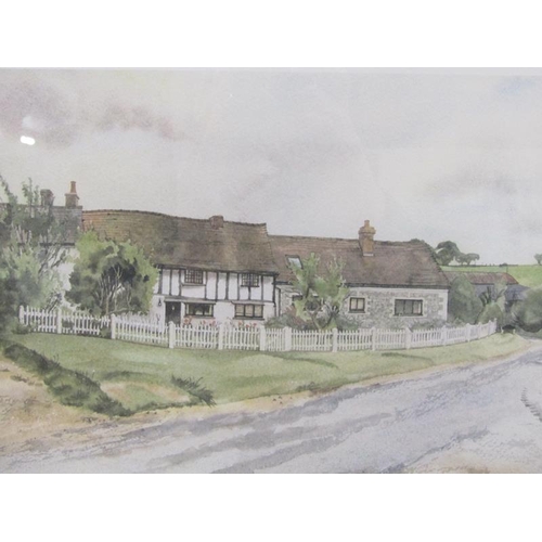 1104 - PETER WAGON - PAIR, MILTON KEYNES VILLAGE, F/G COLOURED PRINTS, EACH 27CM X 41CM