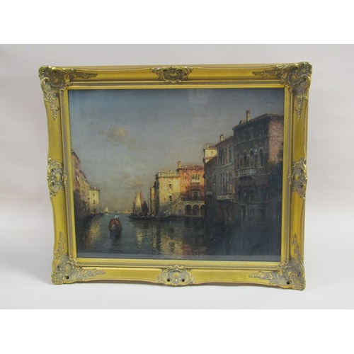 1110 - PAIR OF VENETIAN COLOURED PRINT, GRAND CANAL SUBJECTS, GILT F/G, EACH 49CM X 59CM