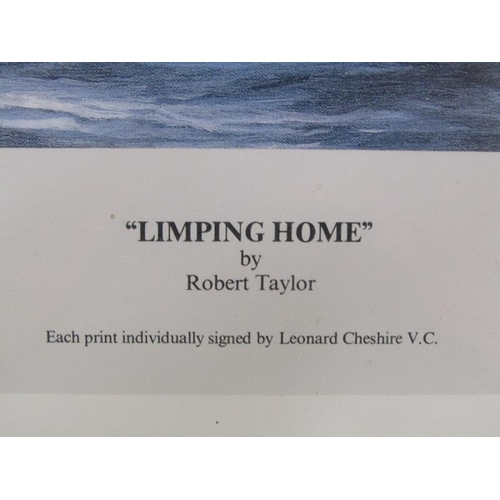 1131A - ROBERT TAYLOR - LIMPING HOME, FRAMED PRINT, 40CM X 54CM