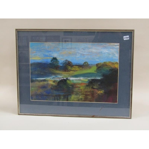 1154 - KEVIN CHAPMAN - ABSTRACT LANDSCAPE, MIXED MEDIA, SIGNED, FRAMED, 37CM X 55CM