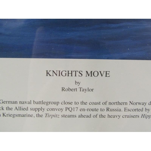 1166 - TWO ROBERT TAYLOR COLOURED PRINTS - KNIGHTS MOVE & ASSULT ON THE CAPITAL, EACH F/G, 48CM X 80CM