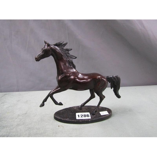 1286 - FRANKLIN BRONZE RACEHORSE - DARLEY ARABIAN, 18CM H