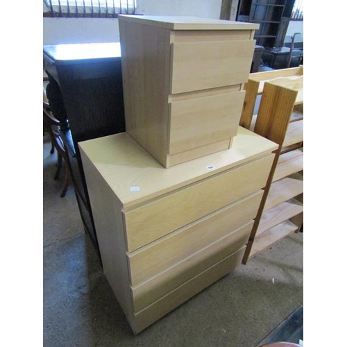 785 - CHEST OF DRAWERS & BEDSIDE CHEST