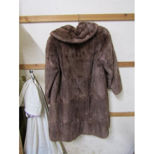 140 - LADIES FUR COAT; TWO STOLES