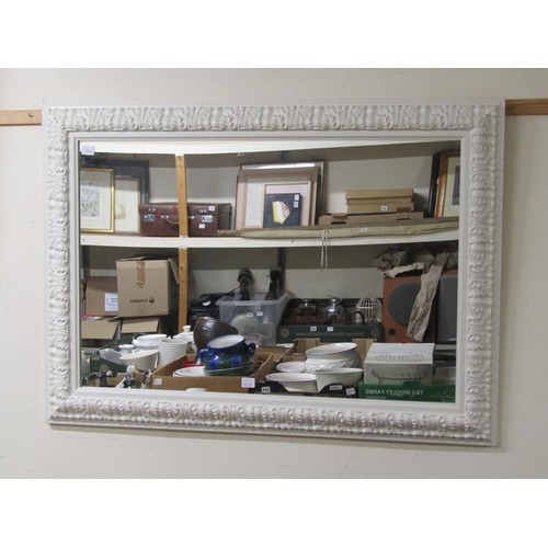 449A - WHITE FRAMED MIRROR