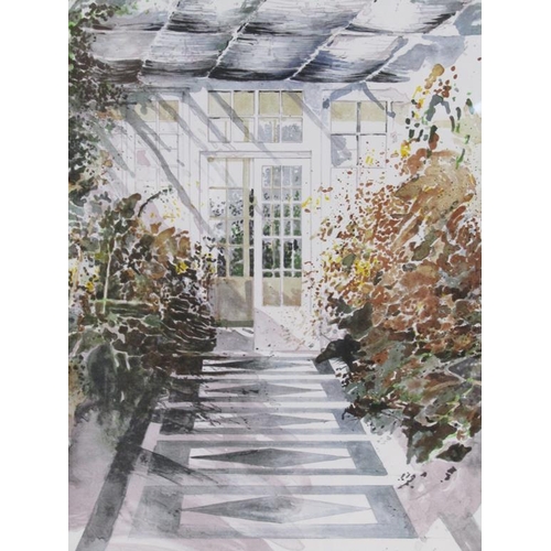 1205 - PAIR OF LIMITED EDITION PRINTS - SUMMERTIME CONSERVATORIES, EACH F/G, 63CM X 47CM