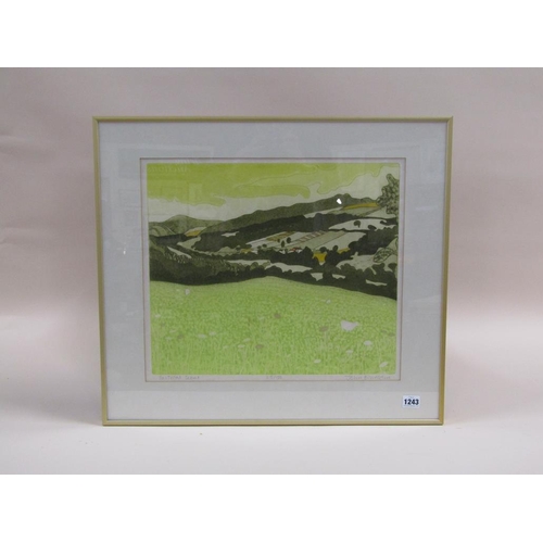 1243 - JOHN BRUNSDEN - PASTORAL SCENE, FRAMED LIMITED EDITION PRINT 25/150,