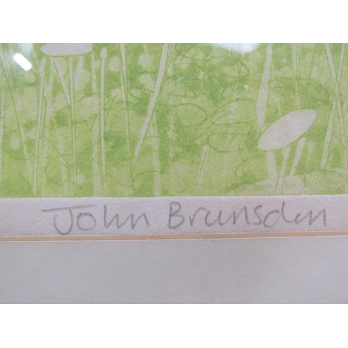 1243 - JOHN BRUNSDEN - PASTORAL SCENE, FRAMED LIMITED EDITION PRINT 25/150,