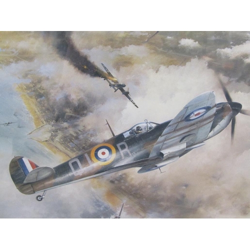 1247 - TWO AIRCRAFT PRINTS WW2 - ONE BY ROBERT TAYLOR, VICTORY OVER DUNKIRK & ONE BY CAROLYN GRACE