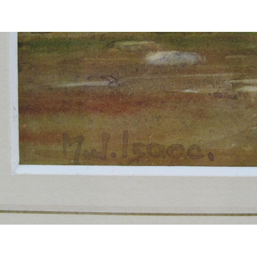 1257 - M ISAAC - AT BOXFORD, NEAR NEWBURY, SIGNED WATERCOLOUR, F/G, 18CM X 23CM