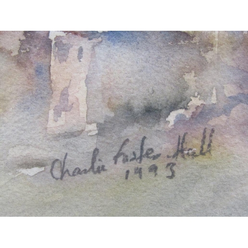 1258 - CHARLIE FOSTER-HALL 1993 -  PARIS, SIGNED AND DATED WATERCOLOUR, F/G, 26CM X 36CM