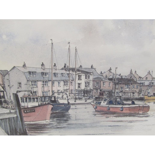 1287 - PETER TOMS - FOUR F/G LIMITED EDITION COLOURED PRINTS, ALL TITLED RIVERSCAPES, EACH F/G, 27CM X 37CM