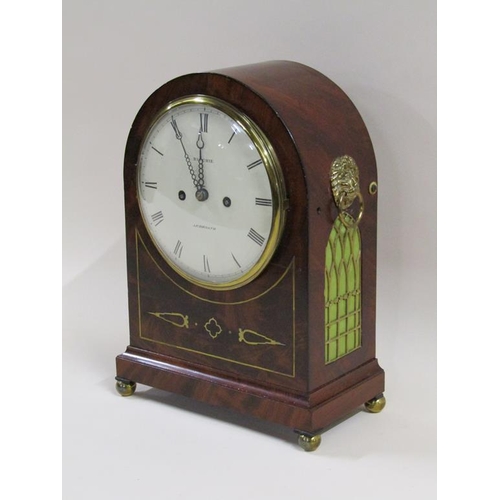 10 - An early 19c double fusee bracket clock, the 20cm diam. white enamel dial signed Ritchie, Arbroath a... 