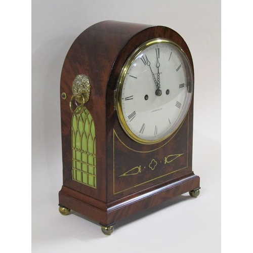 10 - An early 19c double fusee bracket clock, the 20cm diam. white enamel dial signed Ritchie, Arbroath a... 