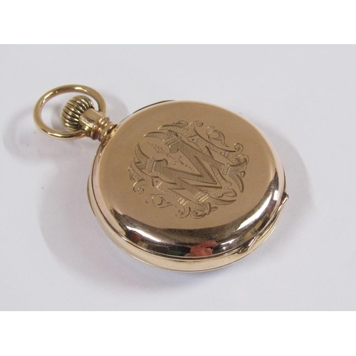 53 - An American Waltham Watch Co. 10ct gold cased pocket watch, 48g overall.