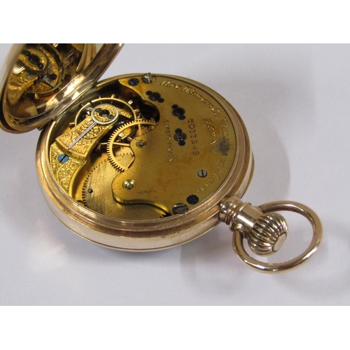 53 - An American Waltham Watch Co. 10ct gold cased pocket watch, 48g overall.