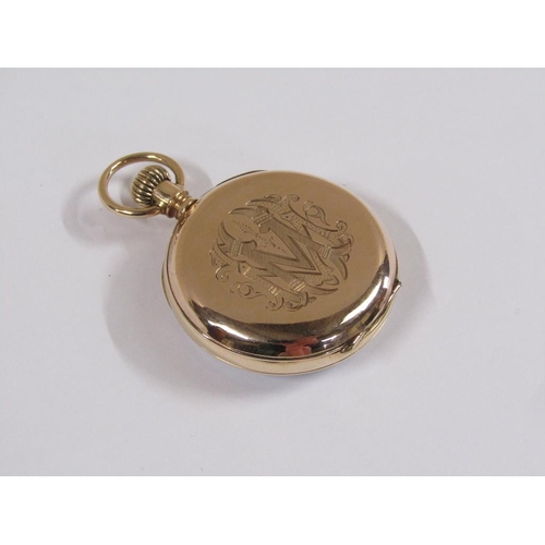 53 - An American Waltham Watch Co. 10ct gold cased pocket watch, 48g overall.