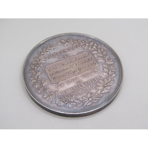 46 - An early 19c Peace medal for true Patriotism presented to Geo. Handasyd of the Grenadier Company, Bi... 