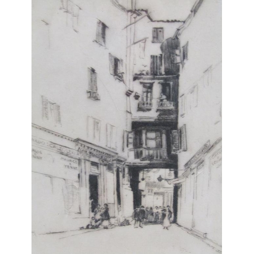 175 - Frederick Charles Richards 1878/1932 - Spadaria-Venice, 1923, titled to my friend Howard, signed and... 