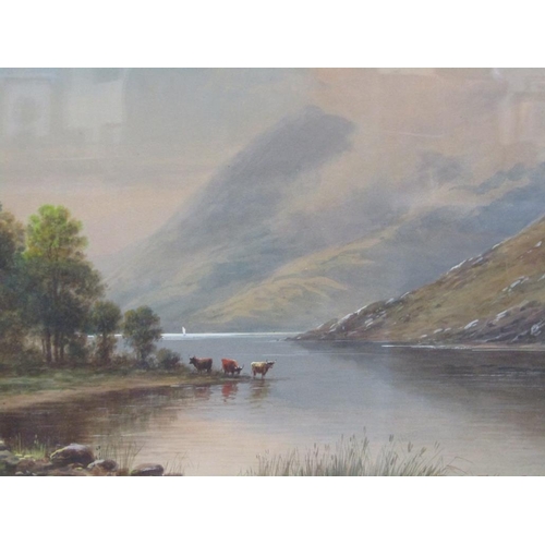 179 - Milton Drinkwater - pair, Scottish lochs, signed watercolours, framed and glazed, each 30cm x 45cm.