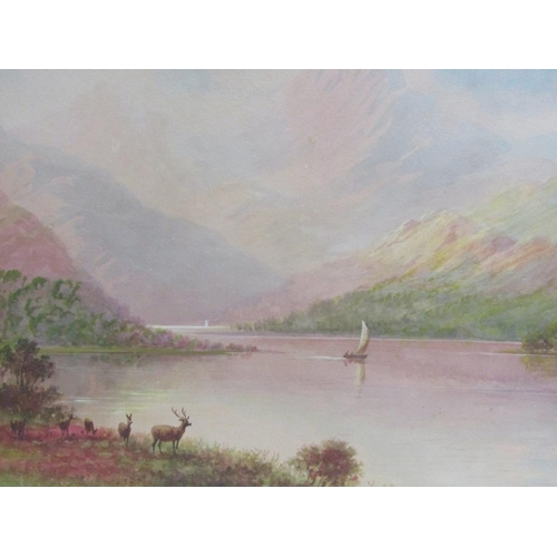 180 - Milton Drinkwater - series of three watercolours, Loch Katrine, Grasmere Lake & Loch Lomand, signed ... 