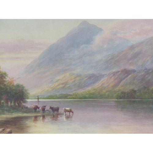 180 - Milton Drinkwater - series of three watercolours, Loch Katrine, Grasmere Lake & Loch Lomand, signed ... 