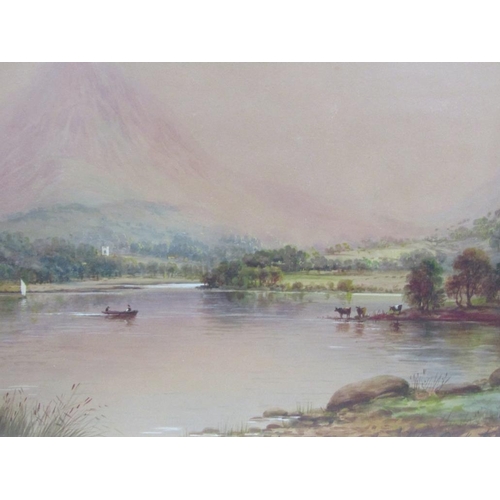 180 - Milton Drinkwater - series of three watercolours, Loch Katrine, Grasmere Lake & Loch Lomand, signed ... 