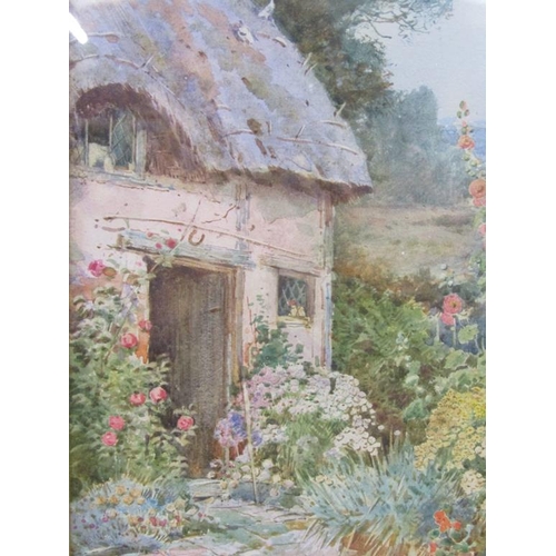 188 - Teresa Sylvester Stannard - a pair, Summertime garden & Summertime garden with thatched cottage, sig... 