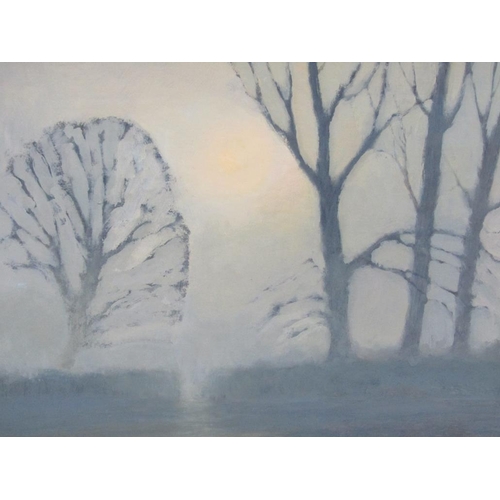 200 - John Foulger - A misty riverscape, signed watercolour, framed and glazed, 40cm x 49cm.