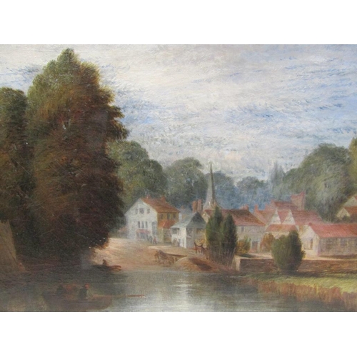 217 - Richard Elmore 1887 - All Saints Church, Marlow, signed oil on canvas, framed, 40cm x 60cm.