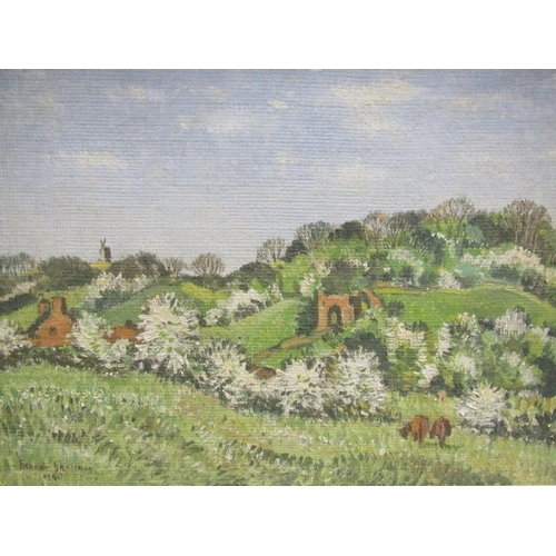 241 - George Deakem 1948? - Springtime blossom, signed and dated, oil on board, framed, 25cm x 35cm.