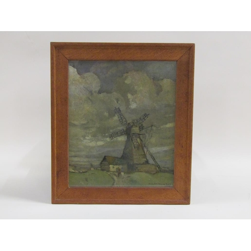 245 - Knowles Drewe 1934 - The windmill, signed oil on board, framed and glazed, 35cm x 29cm.