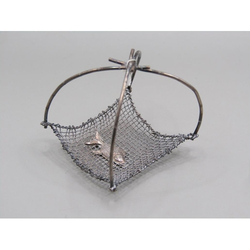 69 - A late 19c/early 20c Chinese silver fishing platform and a single mast fishing boat, makers marks fo... 