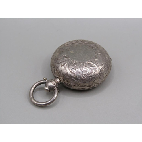 77 - An Edwardian silver pendant sovereign holder, Birmingham 1909, 3cm diam.