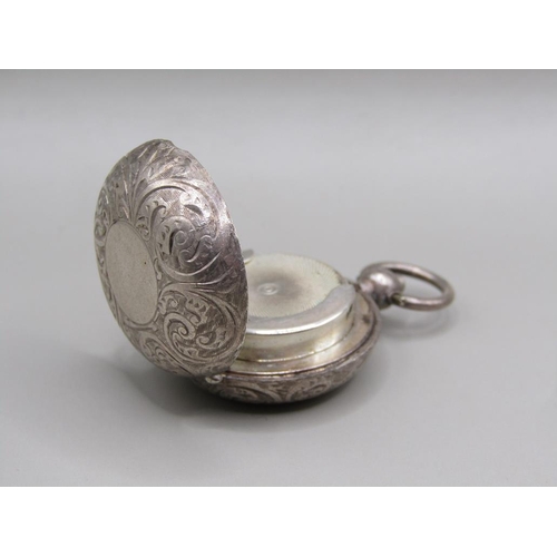 77 - An Edwardian silver pendant sovereign holder, Birmingham 1909, 3cm diam.