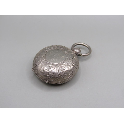 77 - An Edwardian silver pendant sovereign holder, Birmingham 1909, 3cm diam.