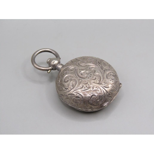 77 - An Edwardian silver pendant sovereign holder, Birmingham 1909, 3cm diam.