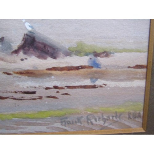 210 - Frank Richards - The Wreck, signed watercolour, framed and glazed, 22cm x 28cm.