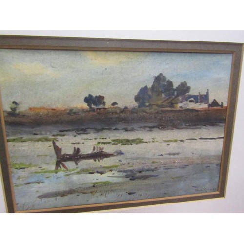 212 - Frank Richards - The forsaken homestead, signed watercolour, framed and glazed, 17cm x 24cm.