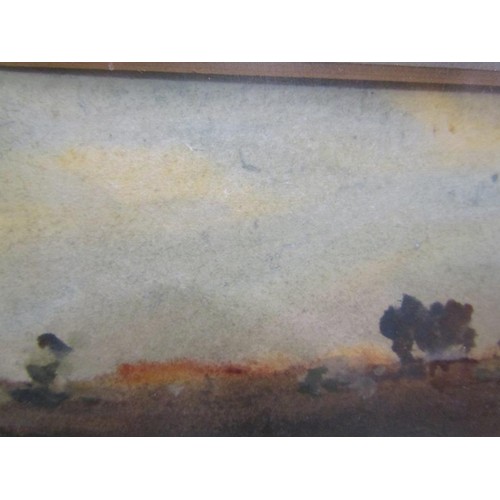 212 - Frank Richards - The forsaken homestead, signed watercolour, framed and glazed, 17cm x 24cm.