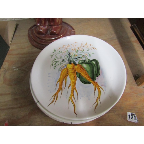 78 - SET OF ITALIAN MAJOLICA VEGETABLE PLATES